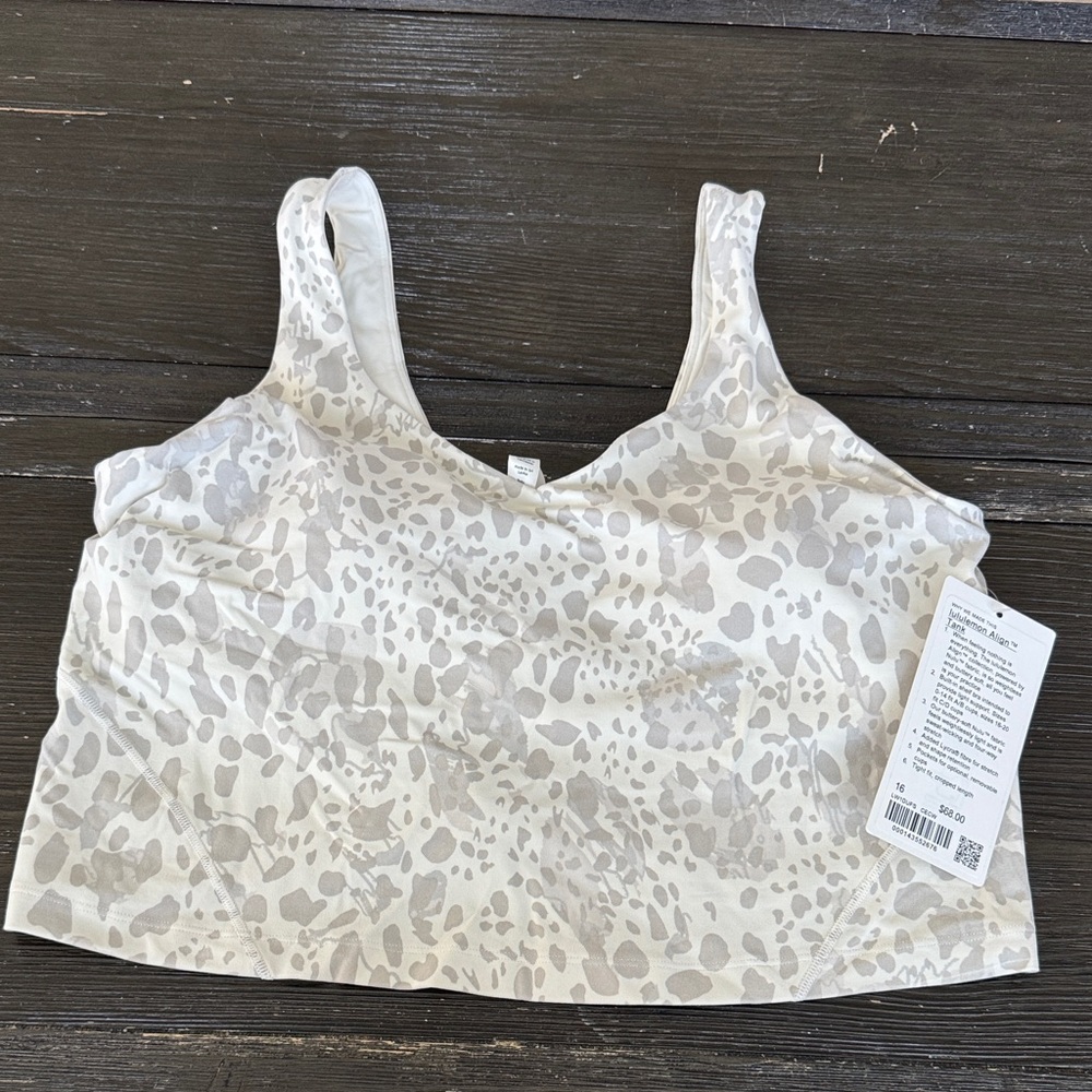 Lululemon Athletica Align Tank Cheetah Camo Antique White Multi